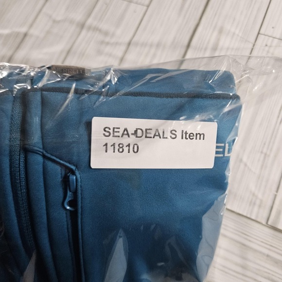 Merrell Jacket Mens XL Blue Full Zip Hooded Softshell M Select Wind Hiking - Picture 6 of 6